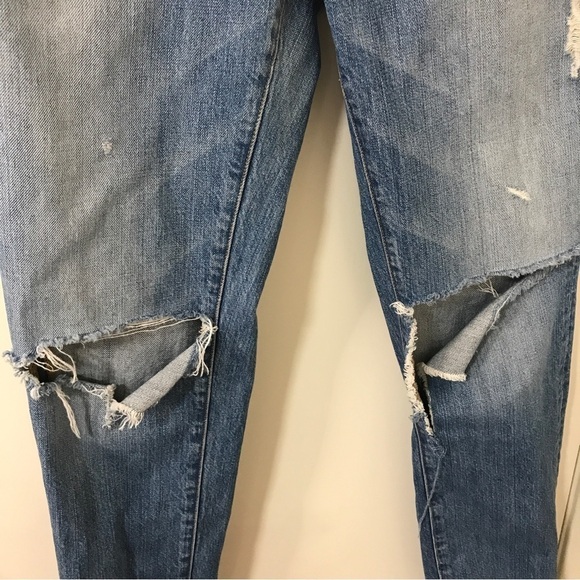 J brand Aidan boyfriend Gemini distressed blue denim jeans - Picture 4 of 10